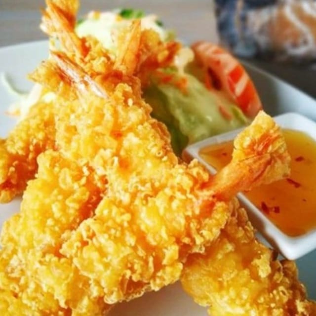 Golden Fried Shrimp.