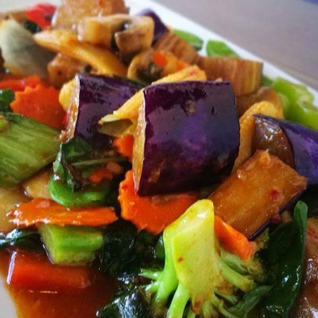Eggplant with Thai Basil.